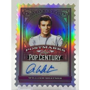2026 Leaf Pop Century William Shatner Post Marks Prismatic Silver Auto 4/10 SP